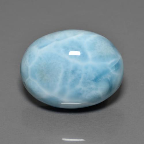 Aqua Blue Larimar Gem - 9.5ct Oval Cabochon (ID: 611720)