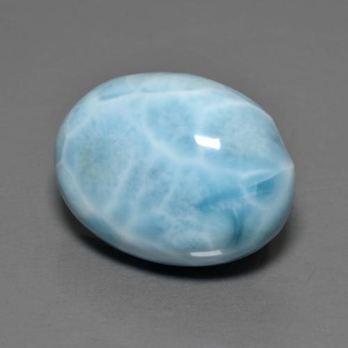 9.48 ct Blue Larimar Stone, Natural Larimar in Oval Cabochon Shape for Sale