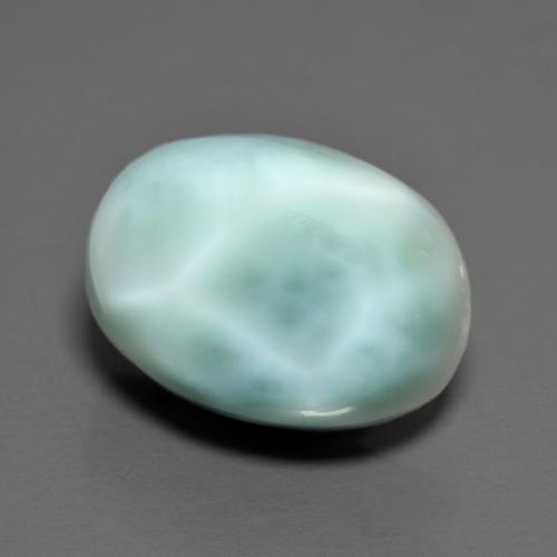 8.23 ct Turquoise Larimar Stone, Natural Larimar in Oval Cabochon Shape for Sale