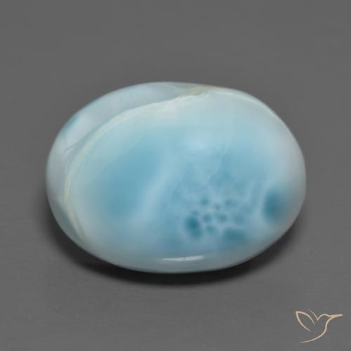 10.39 ct Oval Larimar, 16.2 x 12 mm From the Dominican Republic, Photo A