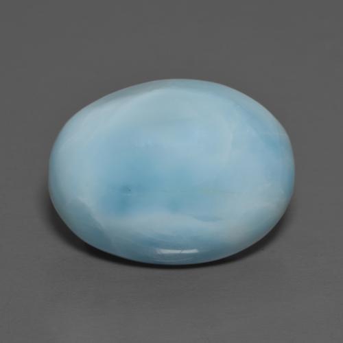 Larimar Azul Cabujón Óvalo de 16 x 12mm de República Dominicana, peso de 7.92 ct, piedra preciosa natural No tratado en claridad Opaco, Larimar de 1 pieza - Color: Azul agua, dureza Mohs de 4.5 - 5, Photo A