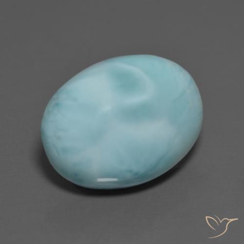 9.13 ct Blue Larimar Stone, Natural Larimar in Oval Cabochon Shape for Sale