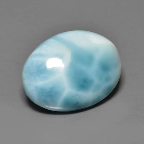 7.30 ct Blue Larimar Stone, Natural Larimar in Oval Cabochon Shape for Sale