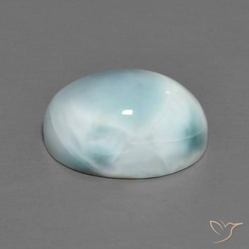 Larimar Gemstone in 14 x 10 mm (calibrated) Size for Sale, Larimar Stone in Light Sky Blue Color