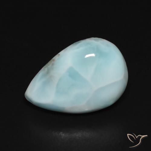 2.74ct Natural Blue Green Larimar, Pear Shape, Opaque