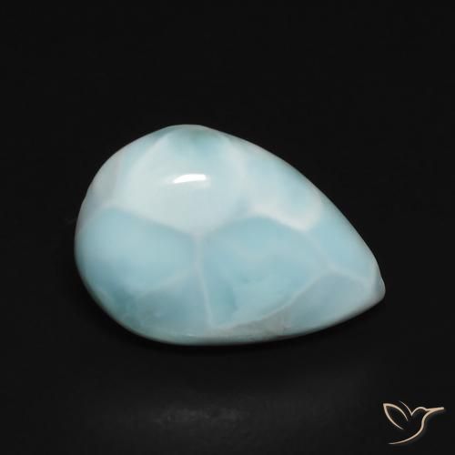 2.74 ct Turquoise Larimar Stone, Natural Larimar in Pear Cabochon Shape for Sale