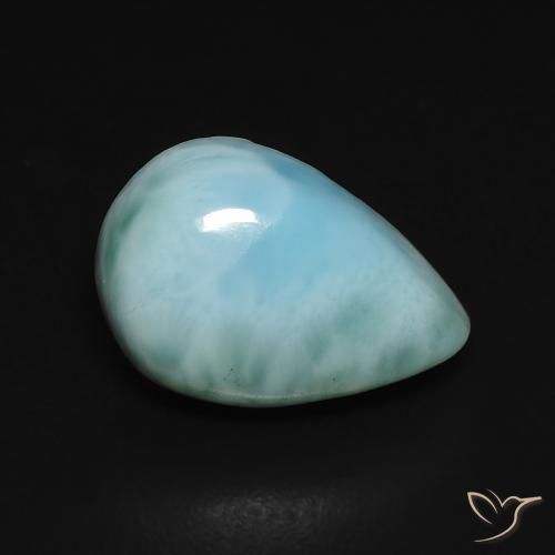4.52 ct Pear Larimar, 13.2 x 9 mm From the Dominican Republic, Photo A