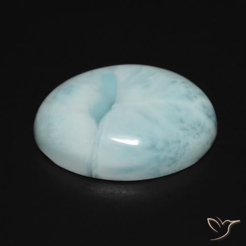 Larimar Gemstone in 20 x 15 mm (calibrated) Size for Sale, Larimar Stone in Light Greenish Blue Color