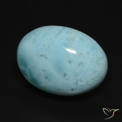 17.70 ct Blue Larimar Stone, Natural Larimar in Oval Cabochon Shape for Sale