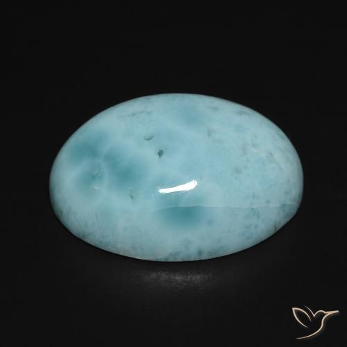 Larimar Gemstone in 20 x 15 mm (calibrated) Size for Sale, Larimar Stone in Light Sky Blue Color