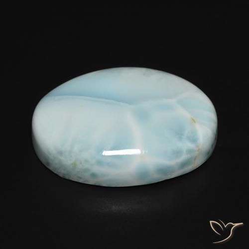 Larimar Gemstone in 20 x 15 mm (calibrated) Size for Sale, Larimar Stone in Baby Blue Color