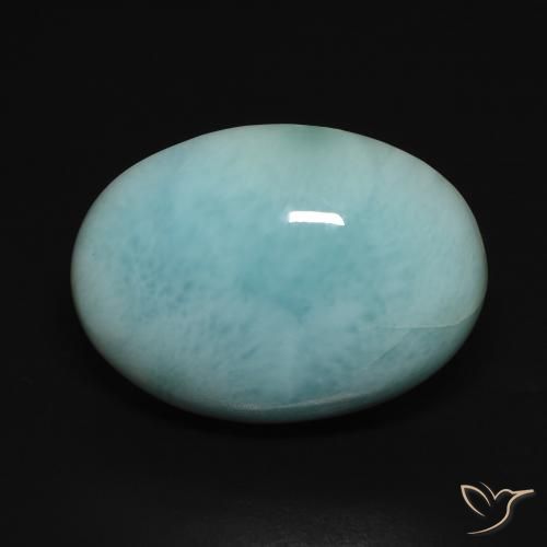 15.76 ct Oval Larimar, 20.2 x 15 mm From the Dominican Republic, Photo A