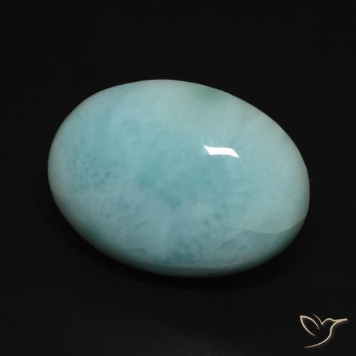 15.76 ct Blue Larimar Stone, Natural Larimar in Oval Cabochon Shape for Sale