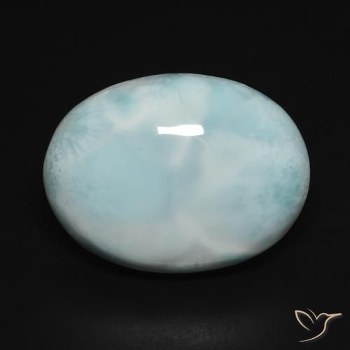 15.32 ct Oval Larimar, 20.1 x 15.2 mm From the Dominican Republic, Photo A
