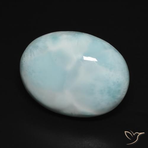 15.32 ct Blue Larimar Stone, Natural Larimar in Oval Cabochon Shape for Sale