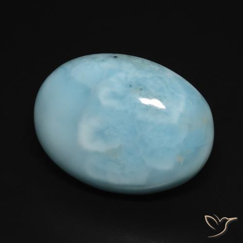 16.50 ct Blue Larimar Stone, Natural Larimar in Oval Cabochon Shape for Sale