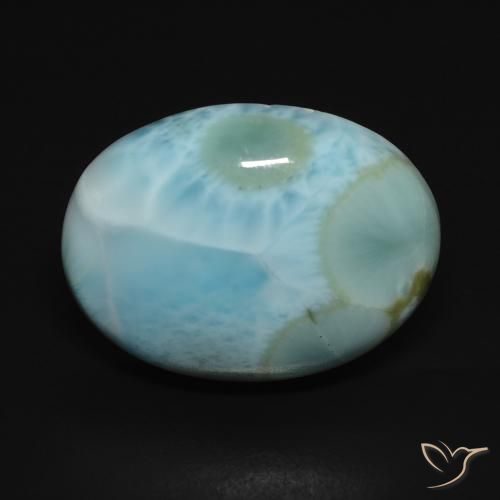 15.77 ct Oval Larimar, 20.1 x 15.2 mm From the Dominican Republic, Photo A