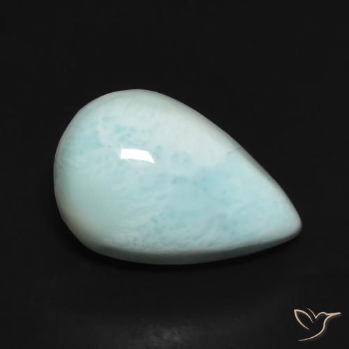 2.93 ct Turquoise Larimar Stone, Natural Larimar in Pear Cabochon Shape for Sale