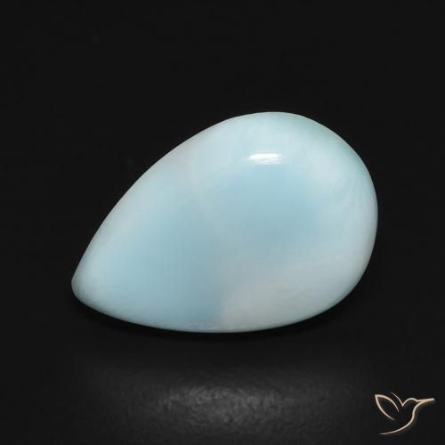 2.60 ct Turquoise Larimar Stone, Natural Larimar in Pear Cabochon Shape for Sale
