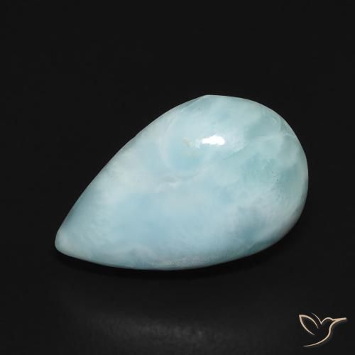 2.17ct Natural Light Sky Blue Larimar, Pear Shape, Opaque