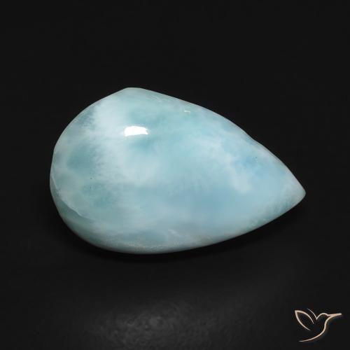 2.17 ct Blue Larimar Stone, Natural Larimar in Pear Cabochon Shape for Sale