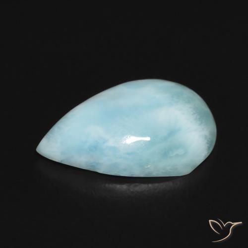 Larimar Gemstone in 12 x 8 mm (calibrated) Size for Sale, Larimar Stone in Light Sky Blue Color