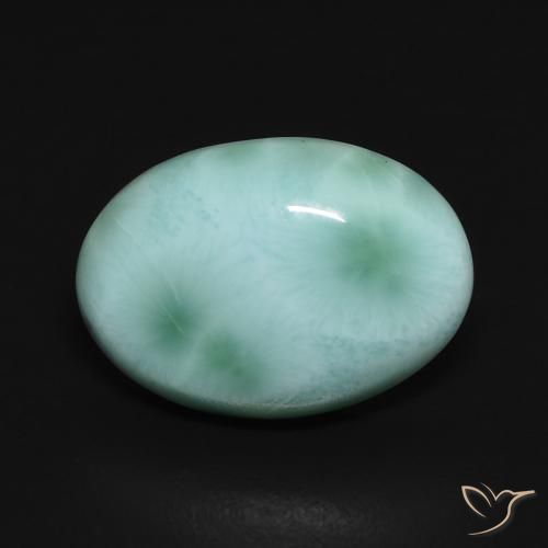 4.78 ct Oval Larimar, 14.1 x 10.1 mm From the Dominican Republic, Photo A
