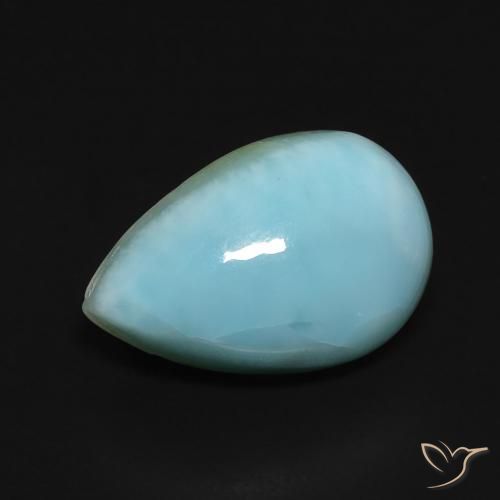 3.14 ct Pear Larimar, 12 x 7.9 mm From the Dominican Republic, Photo A
