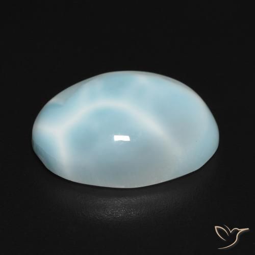Larimar Gemstone in 15 x 10 mm (calibrated) Size for Sale, Larimar Stone in Light Greenish Blue Color