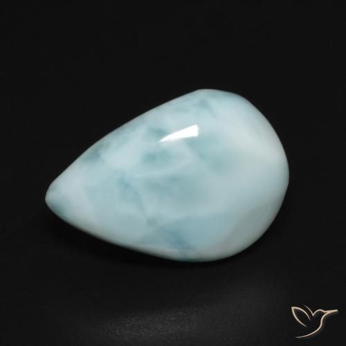 3.64 ct Pear Larimar, 13.9 x 10 mm From the Dominican Republic, Photo A