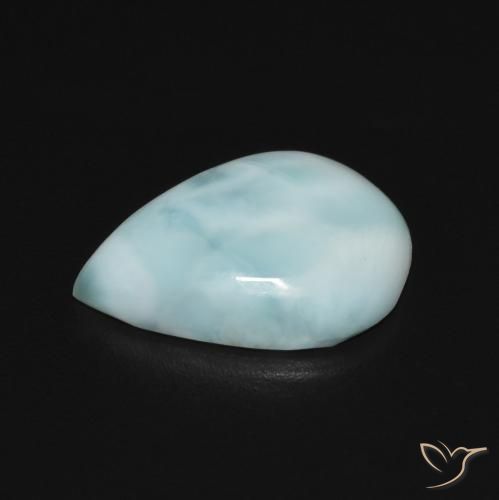 Larimar Gemstone in 14 x 10 mm (calibrated) Size for Sale, Larimar Stone in Light Greenish Blue Color