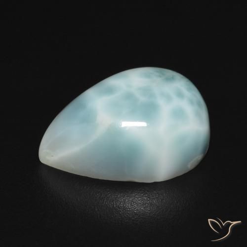 Larimar Gemstone in 13 x 9 mm (calibrated) Size for Sale, Larimar Stone in Light Greenish Blue Color
