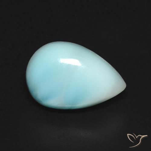 2.83 ct Turquoise Larimar Stone, Natural Larimar in Pear Cabochon Shape for Sale