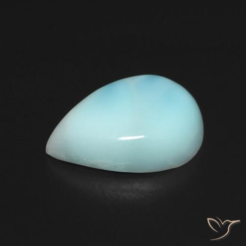 Larimar Gemstone in 12 x 8 mm (calibrated) Size for Sale, Larimar Stone in Light Greenish Blue Color