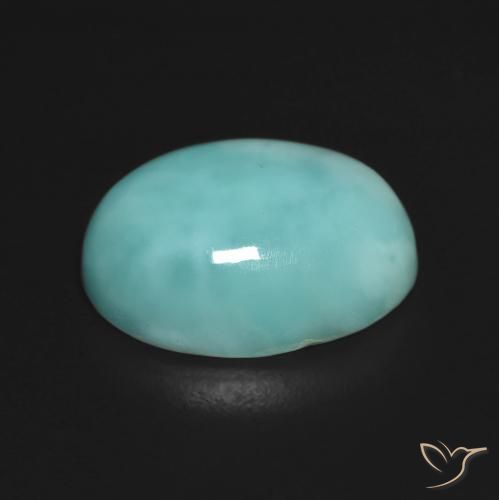 Larimar Gemstone in 14 x 10 mm (calibrated) Size for Sale, Larimar Stone in Light Blue Green Color