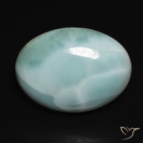 13.77 ct Oval Larimar, 20.1 x 15 mm From the Dominican Republic, Photo A