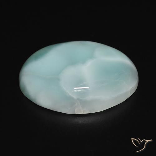Larimar Gemstone in 20 x 15 mm (calibrated) Size for Sale, Larimar Stone in Light Greenish Blue Color