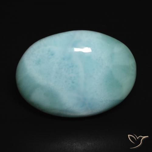 13.46 ct Oval Larimar, 20.1 x 15.2 mm From the Dominican Republic, Photo A