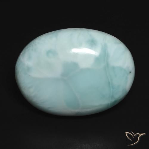 15.28 ct Oval Larimar, 20.2 x 15.2 mm From the Dominican Republic, Photo A
