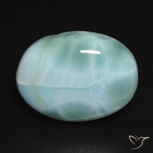 15.85 ct Oval Larimar, 20.1 x 15.2 mm From the Dominican Republic, Photo A