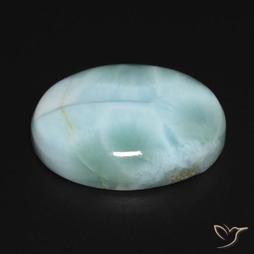 Larimar Gemstone in 20 x 15 mm (calibrated) Size for Sale, Larimar Stone in Blue Green Color