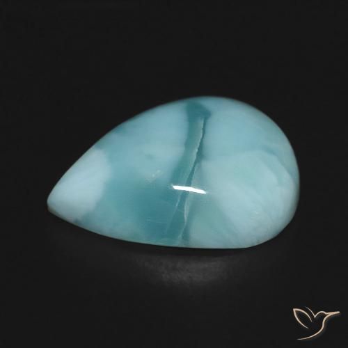 Larimar Gemstone in 14 x 10 mm (calibrated) Size for Sale, Larimar Stone in Blue Green Color
