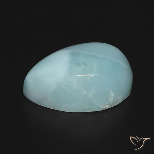 Larimar Gemstone in 13 x 9 mm (calibrated) Size for Sale, Larimar Stone in Light Greenish Blue Color