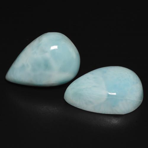 7.68 ct Pear Larimar, 13.2 x 9 mm From the Dominican Republic, Photo A