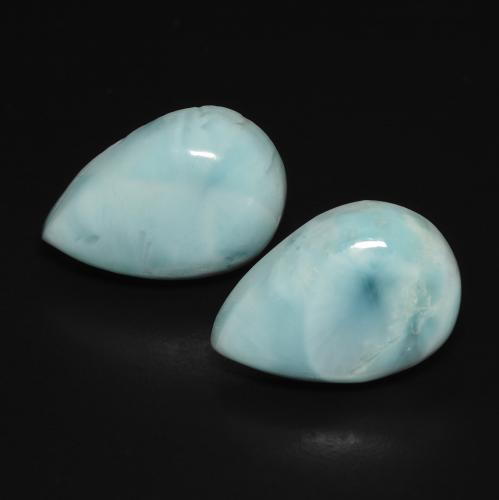 6.89 ct Pear Larimar, 13.1 x 9 mm From the Dominican Republic, Photo A