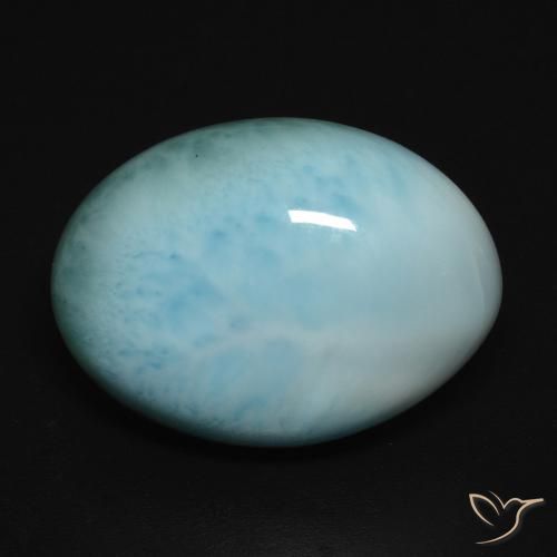 12.29 ct Oval Larimar, 18.1 x 13.2 mm From the Dominican Republic, Photo A