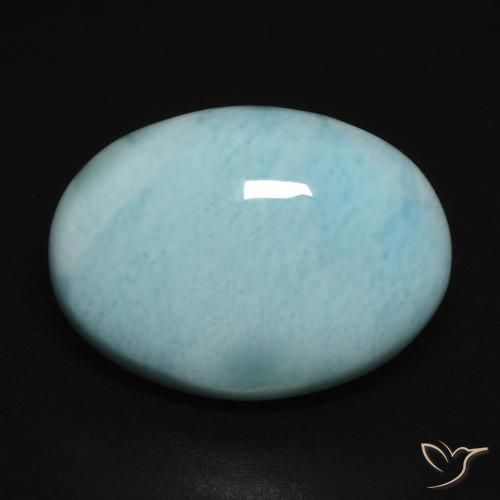 11.23 ct Oval Larimar, 18.1 x 13.2 mm From the Dominican Republic, Photo A