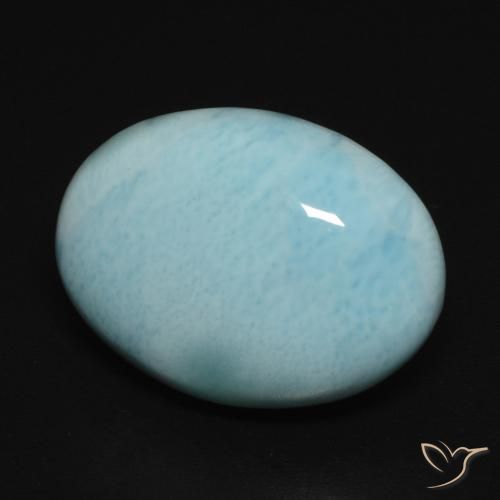 11.23 ct Turquoise Larimar Stone, Natural Larimar in Oval Cabochon Shape for Sale