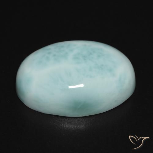 Larimar Gemstone in 18 x 13 mm (calibrated) Size for Sale, Larimar Stone in Light Greenish Blue Color
