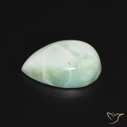 Larimar Gemstone in 13 x 9 mm (calibrated) Size for Sale, Larimar Stone in Pale Yellow Green Color